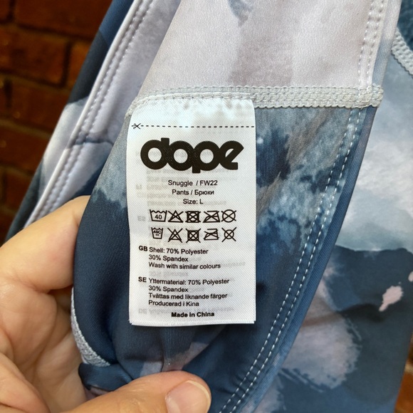 Dope Snow Snuggle Leggings L Winter Base Layer Thermal Tights, High-Waisted Ski - Picture 9 of 12